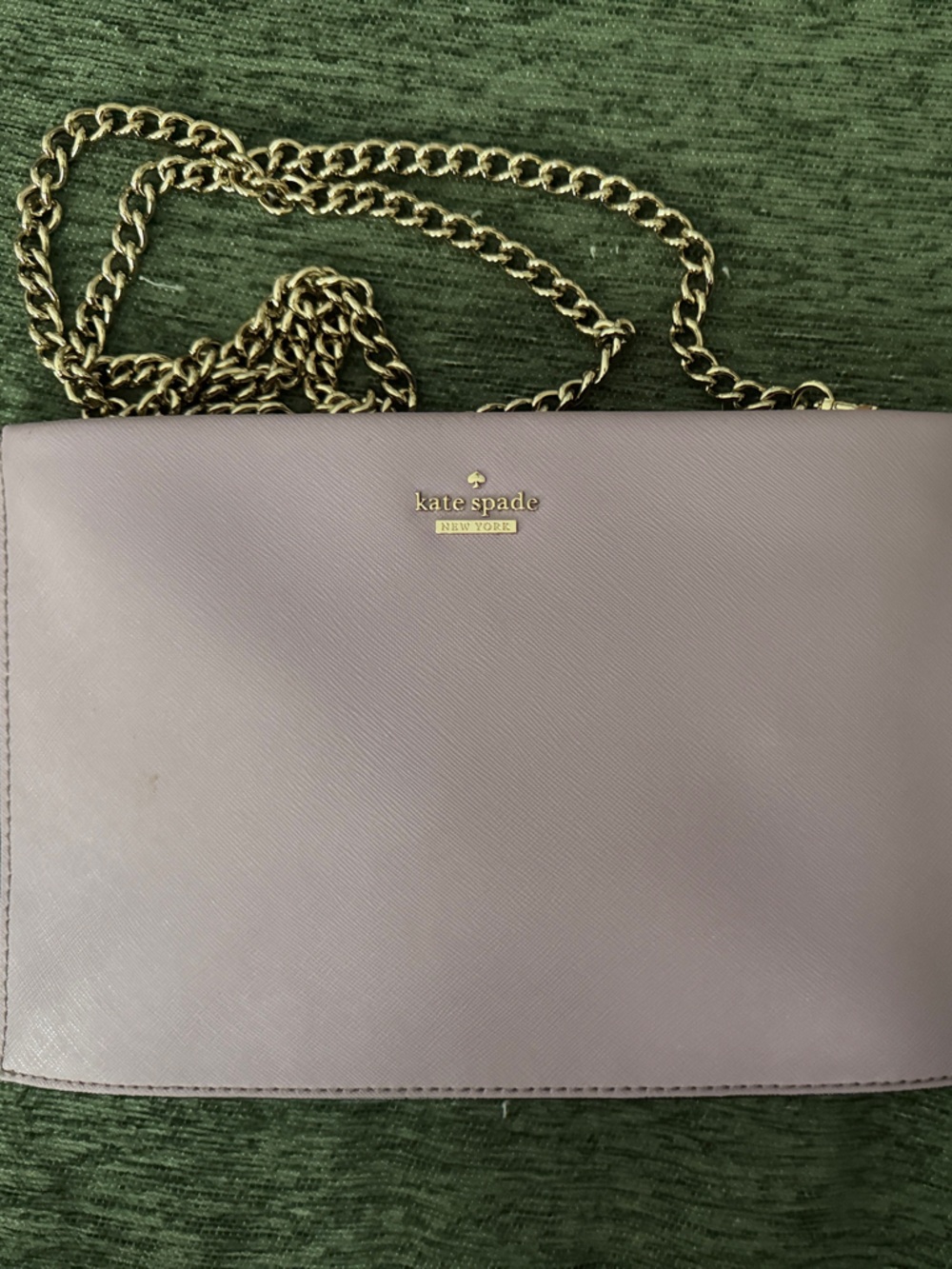 kate spade lavender crossbody with gold chain strap